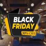 Adesivo Para Vitrine Black Friday 30 % OFF