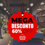 Adesivo Para Vitrine Mega Desconto 60% off