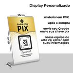 Placa pix display personalizado 