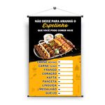 Banner Espetinho tabela de preço