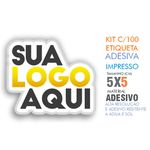 Etiqueta Adesiva com sua logo 5x5 kit c/ 100 uni