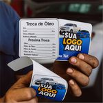 Etiqueta Adesiva Troca de Óleo + 10 Adesivos com sua logo de brinde