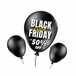 Adesivo Black friday Sale para vitrine 50 % OFF 