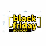 Adesivo Black Friday Para Vitrine 50 % OFF 