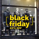 Adesivo Black Friday Para Vitrine 50 % OFF 