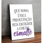 Placa MDF Decorativo Tema Manicure