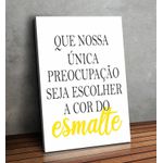 Placa MDF Decorativo Tema Manicure