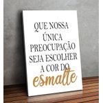 Placa MDF Decorativo Tema Manicure 