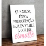 Placa MDF Decorativo Tema Manicure 
