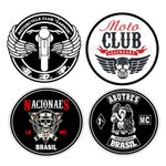 Etiqueta Moto clube 8cmx8cm 