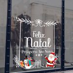 Adesivo Para Vitrine Feliz Natal Próspero Ano Novo