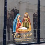 Adesivo Para Vitrine Feliz Natal - Jesus