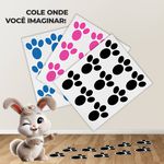 Patinhas adesivas de coelho da páscoa