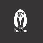 Adesivo Vitrine Feliz Páscoa 25% OFF