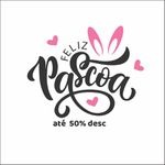 Adesivo Vitrine Feliz Páscoa até 50% de Desconto