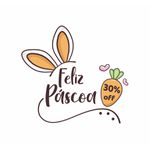Adesivo Vitrine de Feliz Páscoa 30% Off
