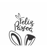 Adesivo Vitrine de Páscoa Orelha de Coelho