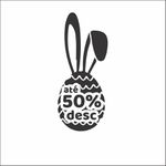 Adesivo Vitrine Ovo de Páscoa 50% de Desconto