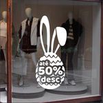 Adesivo Vitrine Ovo de Páscoa 50% de Desconto