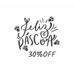 Adesivo Vitrine de Páscoa 30% OFF