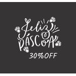 Adesivo Vitrine de Páscoa 30% OFF