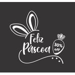 Adesivo Vitrine Feliz Páscoa 30% Off