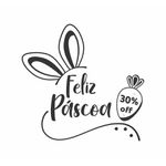 Adesivo Vitrine Feliz Páscoa 30% Off