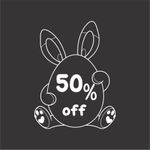 Adesivo Vitrine Páscoa 50% OFF