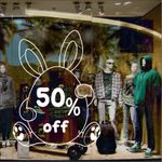 Adesivo Vitrine Páscoa 50% OFF