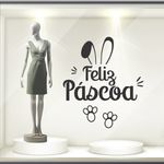 Adesivo Vitrine de Feliz Páscoa
