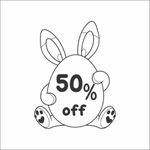 Adesivo Vitrine Páscoa 50% OFF