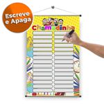 Banner Pedagógico Chamadinha - Turma da Mônica (Escreve e Apaga)