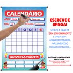 Banner Pedagógico Calendário Aniversariantes (Escreve e Apaga)