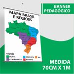 Banner Pedagógico Mapa Brasil e Regiões