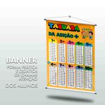 Banners Pedagógico Tabuada da Adição + Grátis suporte para pendurar 