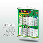 Banners Pedagógico Tabuada da Subtração + Grátis suporte para pendurar 