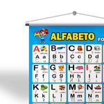 Banner Sala de Aula Alfabeto 4 Formas + Grátis Suporte Para Pendurar