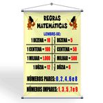 Banner Sala de Aula Regras Matemáticas + Grátis Suporte Para Pendurar