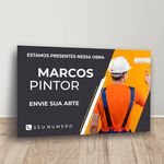 PLACA PINTOR PERSONALIZADA 1mtX50cm 