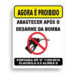 Placa Posto Proibido abastercer 