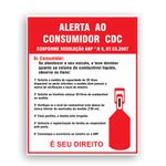 Placa Posto alerta ao consumidor