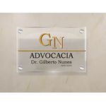 Placa de Acrilico advogado recepção 50cmx40cm 