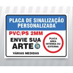 Placa de Sinalização Personalizada C/Laminação