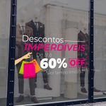 Adesivo Para Vitrine Descontos Imperdíveis de até 60% OFF