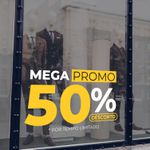 Adesivo Para Vitrine Mega Promo 50 % Desconto