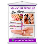 Banner manicure pedicure tabela de preço