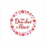 Adesivo Vitrine Feliz dia das Mães: Coroa de Flores