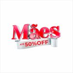 Adesivo Vitrine Mães Até 50% OFF