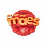 Adesivo Vitrine Dia das Mães 50% OFF