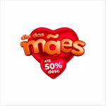 Adesivo Vitrine Dia das Mães 50% de Desconto